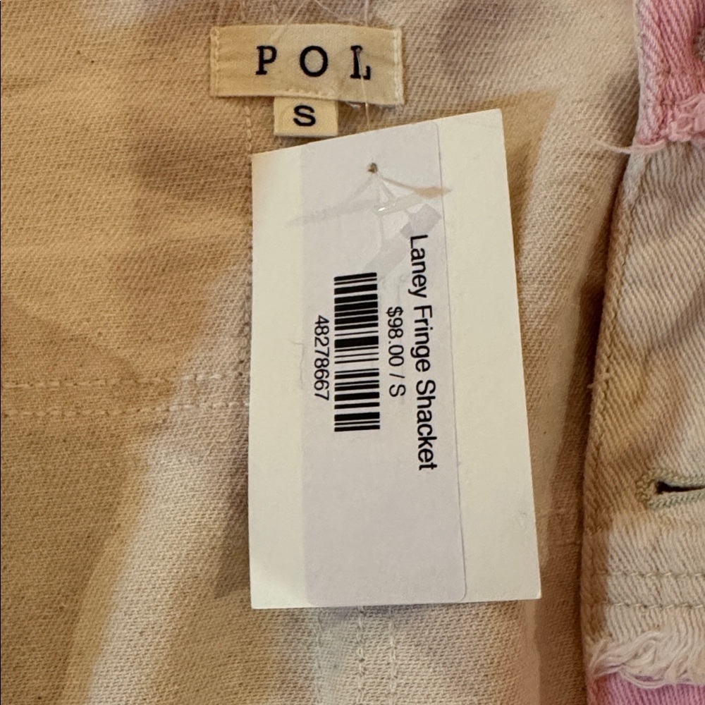 Pink and Tan Fringe Jacket - Picture 3 of 4